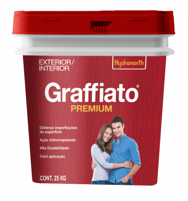 Textura Graffiato Riscado Premium Branco Neve Hydronorth Balde 25kg